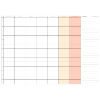 Planer tygodniowy A1 84x59cm  godz 6 do 21 suchościeralny