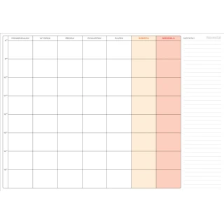 Planer ścienny suchościeralny 102x144cm tygodniowy 8-16 format B0