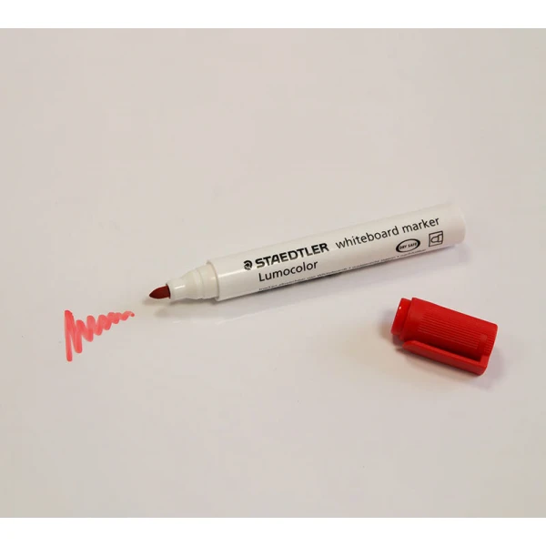 Czerwony marker suchościeralny  Stadetler Lumocolor Whiteboard