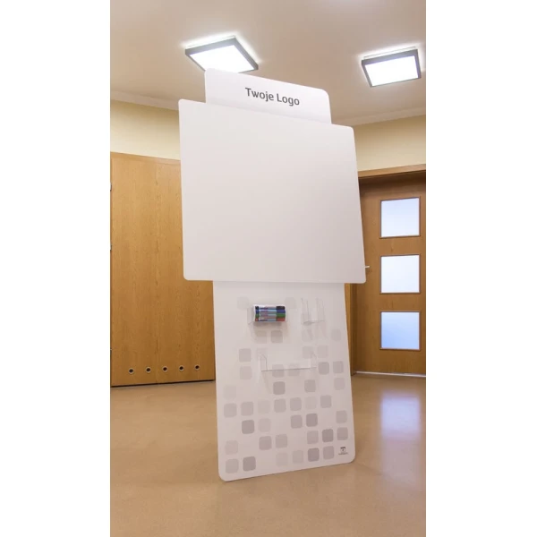 Stojąca biała tablica suchościeralna + markery z gąbką, tablica szkolna do nauki w domu