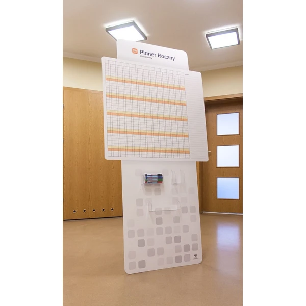 Stojący planer roczny uniwersalny + markery z gąbka gratis