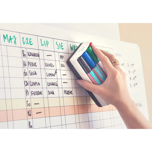 Stojący planer roczny uniwersalny + markery z gąbka gratis