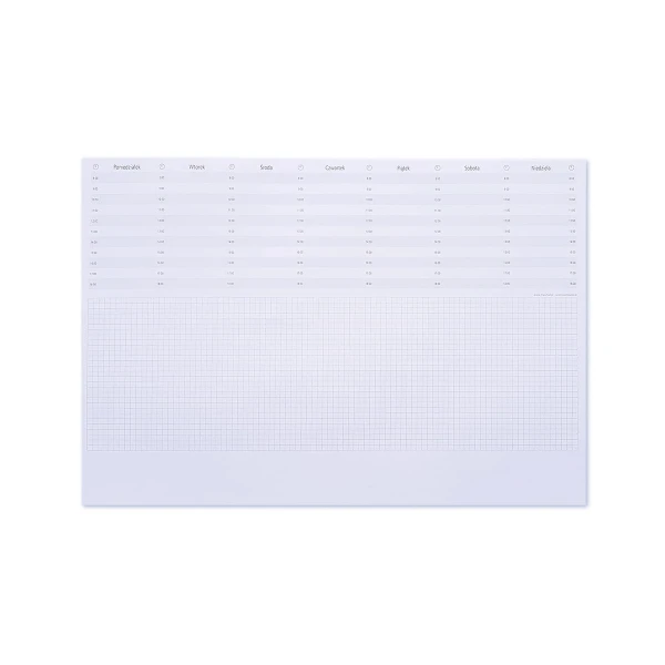 Biuwar planer organizer notes na biurko 48x33cm bez listwy ochronnej