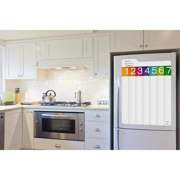 Rodzinny planer magnetyczny na lodówkę suchościeralny 46x60cm tygodniowy + marker