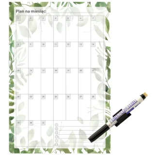 Planer ścienny uniwersalny miesięczny  40x60cm z mocowaniem + marker gratis