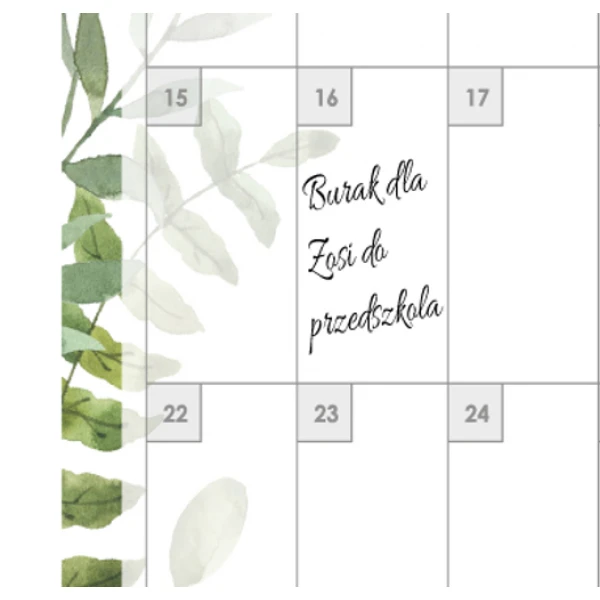 Planer ścienny uniwersalny miesięczny  40x60cm z mocowaniem + marker gratis