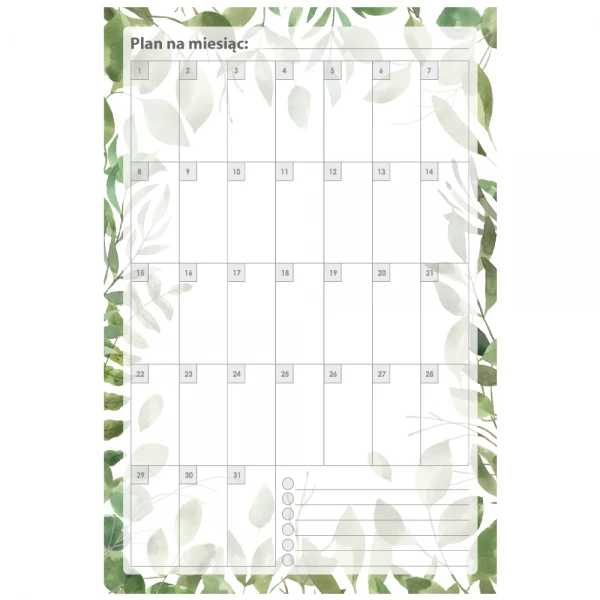 Suchościeralny ozdobny planer na lodówkę 60x40cm