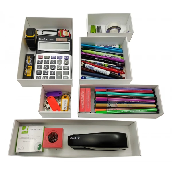 Zestaw pojemników do szuflady i na biurko