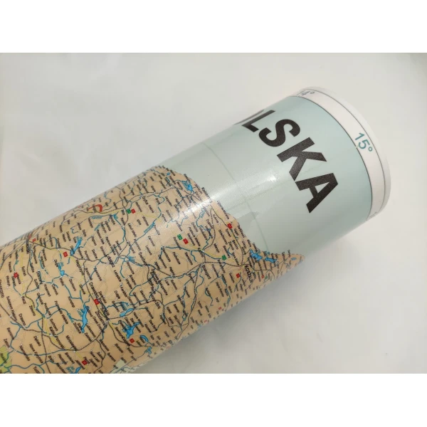 Suchościeralna Mapa Polski A0 naklejana na ścianę 119x84cm