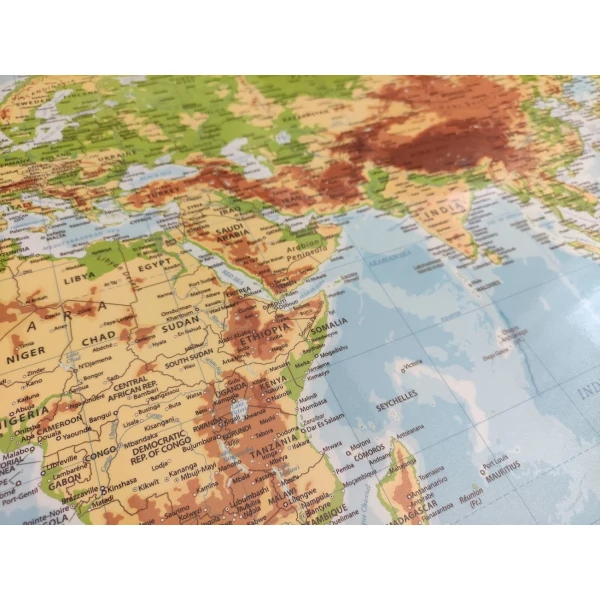 Zmazywalna Mapa ŚWIATA B0 naklejana na ścianę 144x102cm