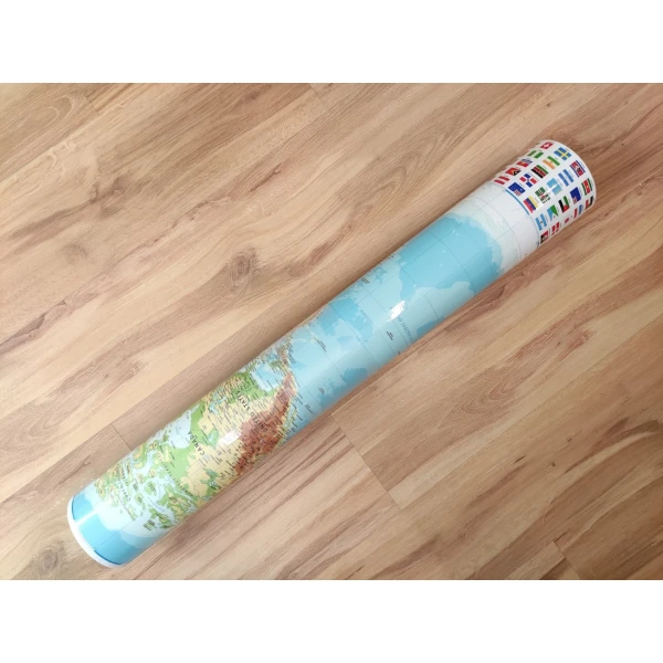 Zmazywalna Mapa ŚWIATA B0 naklejana na ścianę 144x102cm