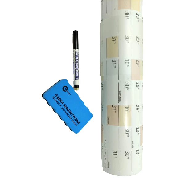 Planer magnetyczny na lodówkę z markerem i gąbką 2026