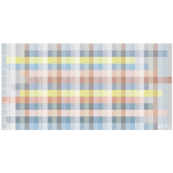 Kalendarz planer 2025 MODERN Design 185x91cm z mocowaniem