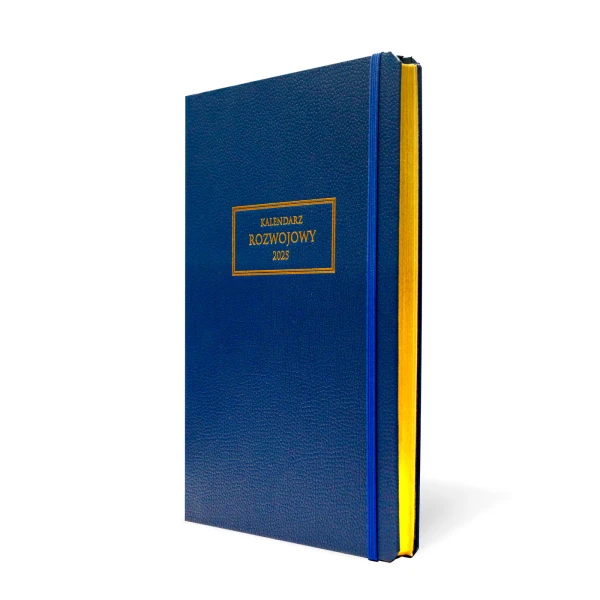 Inspirujący do rozwoju kalendarz kdiążkowy B5ze złoconym blokiem kartek