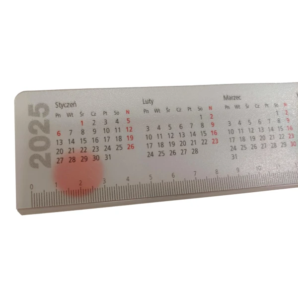 Listwa do podkładu notesowego na biurko z kalendarzem na 2025