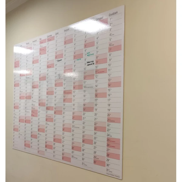 Tablica planer A1 zmazywalny kalendarz 2026 84x59 cm tworzywo