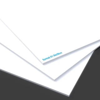 Biała tablica suchościeralna 84x59 cm tworzywo format A1