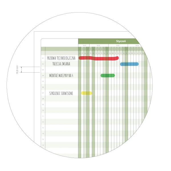 Największy ścienny planer projektu na rok 2026 190x100cm