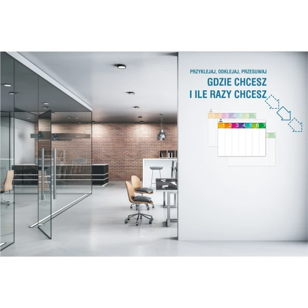 Planer tygodniowy 46x37cm kolorowy przeklejany