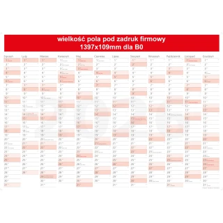 Planer z NADRUKIEM FIRMOWYM suchościeralny B0 na 2026 144x102