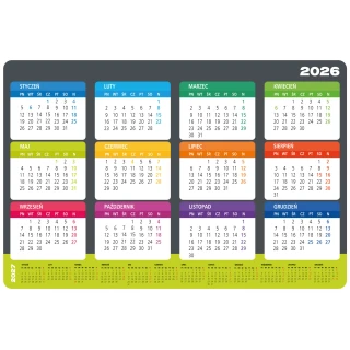 Podkładka na biurko 60x40cm z kalendarzem 2026 i 2027