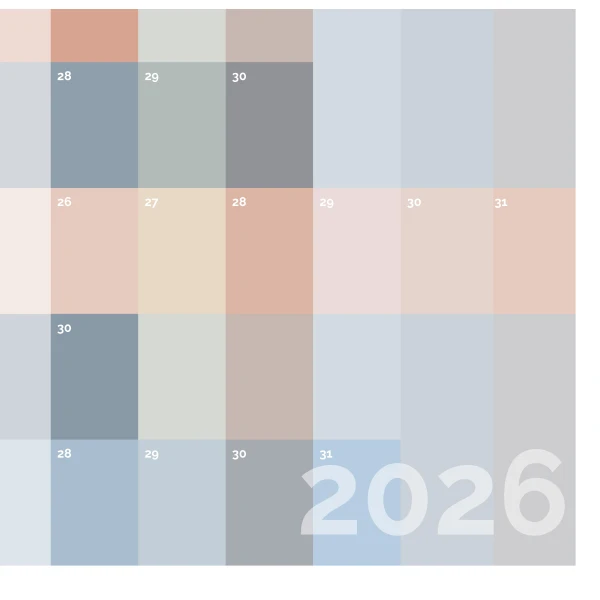 Planner ścienny 2026 wielki format z laminatem suchościeralnym
