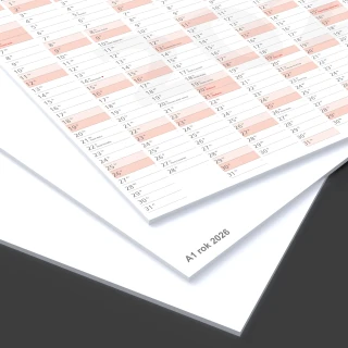 Tablica planer A1 zmazywalny kalendarz 2026 84x59 cm tworzywo