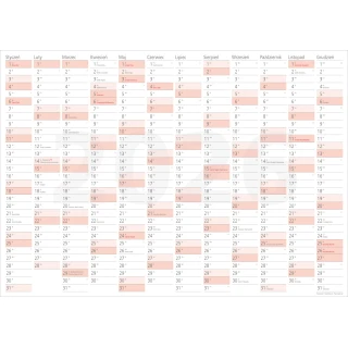 Planer ścienny A1 zmazywalny kalendarz 2026 84x59cm