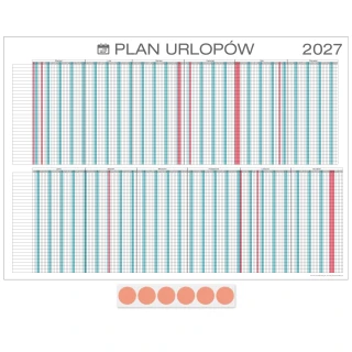 Planer urlopów 2027 B0 144x102cm ścieralny