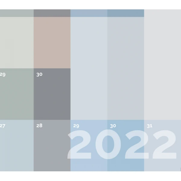 Wielki kolorowy suchościeralny planer na 2022 rok 185x91cm