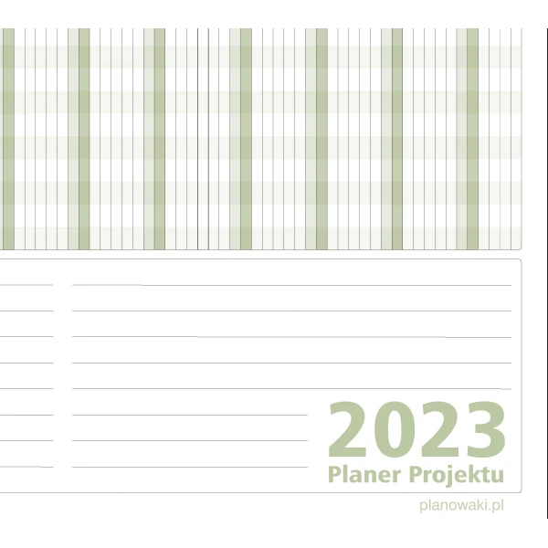 Wielki zmazywalny planer projektu na rok 2023 190x100cm