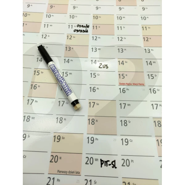 kalendarz suchościeralny magnetyczny A1 2024
