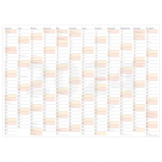Planer ścienny A1 zmazywalny kalendarz 2024 84x59cm