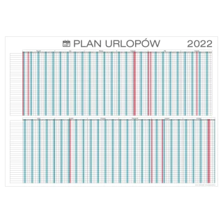 Planer urlopów na rok 2022 format A1 84x59cm